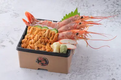 Korea Urchin with Argentine Red Shrimp